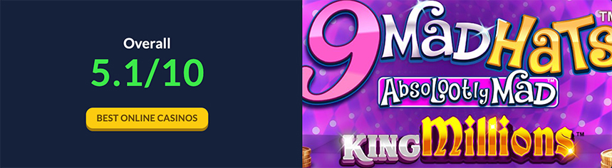 9 Mad Hats King Millions Slot Review